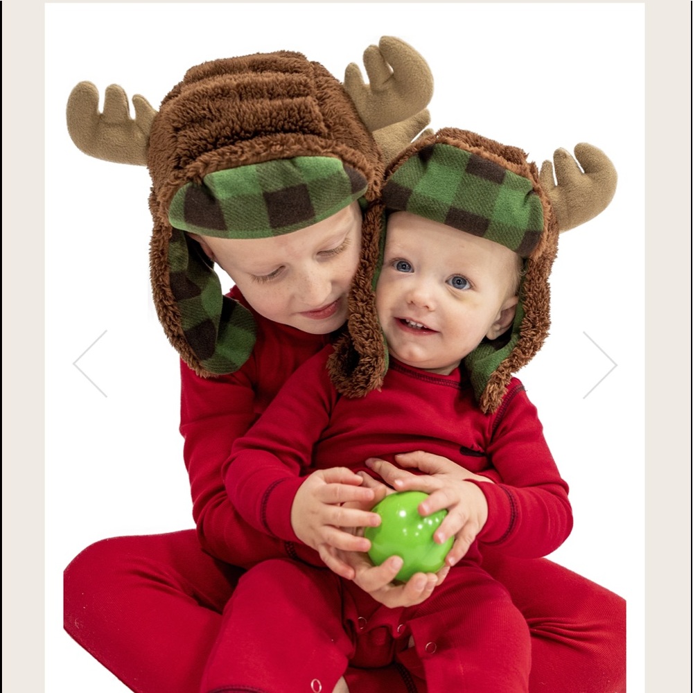 Boys Lazy One Fleece moose hat size M